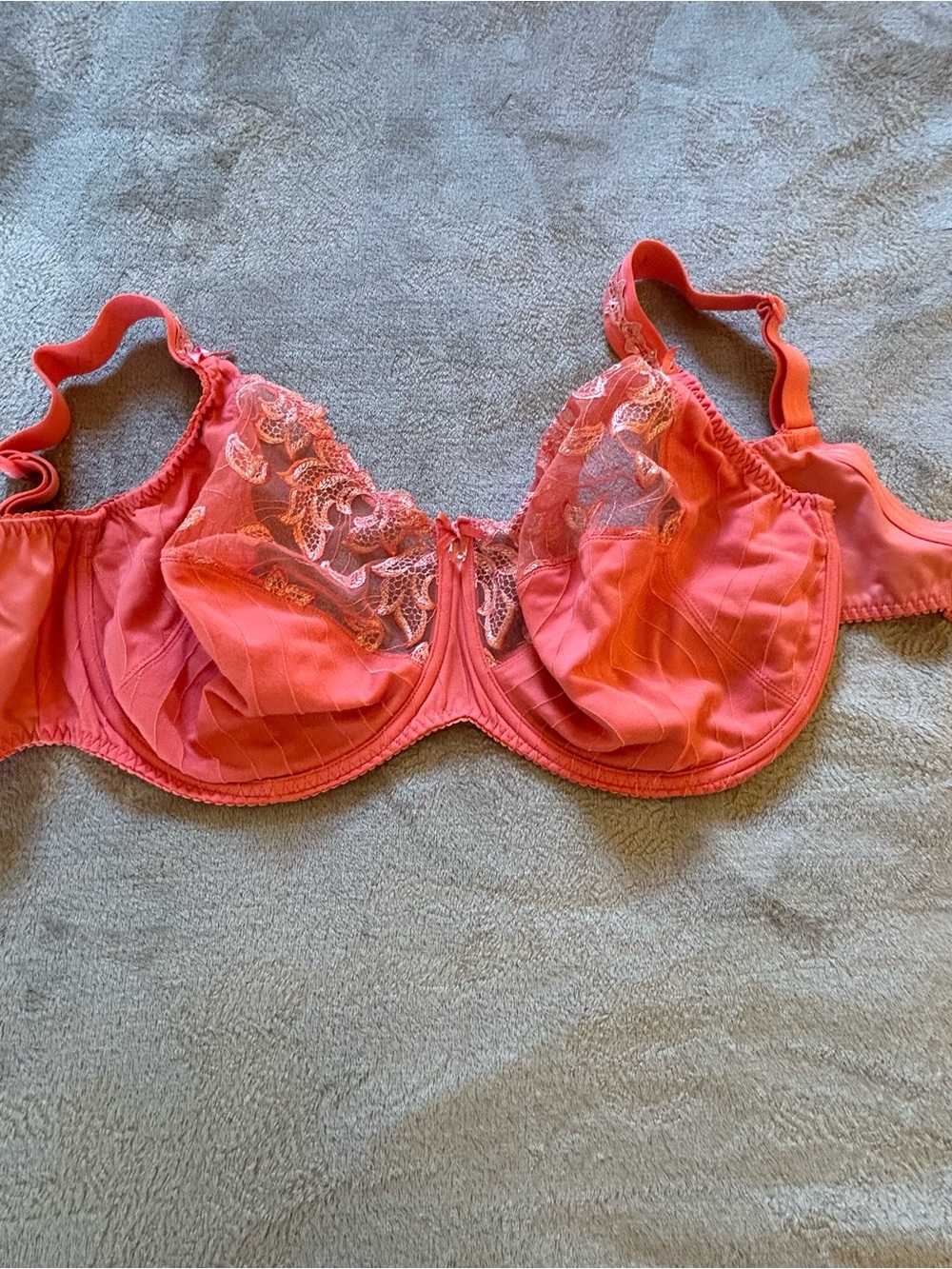 NWOT Prima Donna Deauville precious peach Coral Lace Underwire Bra G42 EU 95 - Picture 2 of 14